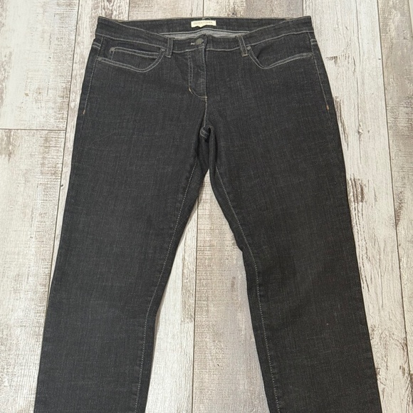 EILEEN FISHER 12 PETITE BLACK JEANS - Picture 1 of 6
